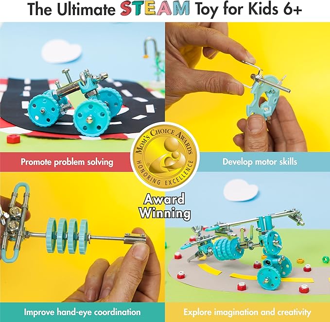 The Off Bits AirBit – Build Your Own Airplane! STEM Building Kit for Creative Kids 8-12 &amp Curious Adults Fun Educational Gift for Boys &amp Girls