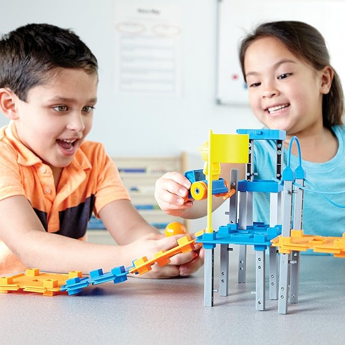 Learning Resources City Engineering and Design Building Set Engineer STEM Toy Construction Toys 100 Pieces Simple Machines Kids Ages 5+