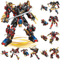 QLT QIAOLETONG 12 in 1 Transforming Mecha Robot Building SetMech Model Building Kit 542 PCS Compatible with Lego Ninja Mech Warrior Cool Robots Toys Gift for Adults