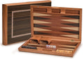 Yellow Mountain Imports Wooden Inlaid Backgammon Set Dorne - with Wooden Playing Pieces and Accessories 13-inch Board