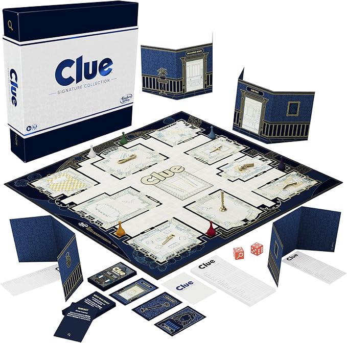 Hasbro Gaming Clue Board Game Signature Collection Premium Packaging and Components Family Games for Kids and Adults Mystery Games for 2 to 6 Players