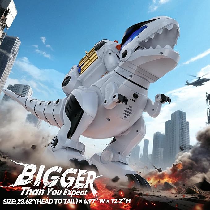 Ruko 8809 Remote Control Robot Dinosaur Toys for Kids Large Rechargeable Toys STEM Programmable Interactive with Sound Effects Birthday Gifts for Boys &amp Girls Age 3 4 5 6 7 8