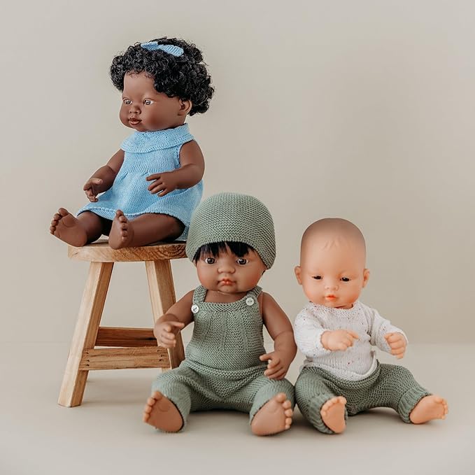 Miniland Doll 12 5/8'' Asian Boy (Polybag) - Made in Spain Anatomically Correct Quality Inclusion