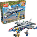 Mega Construx Fighter Jet Construction Set with character figures Building Toys for Kids (223 Pieces)