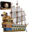 JMBricklayer Pirate Ship Building Sets for Adults Gorgeous Royal Fleet Ship with Tiered Design Attractive Pirate Toys Building Blocks Pirate Ship Display Gifts for Teens Adults(2830 Pieces)