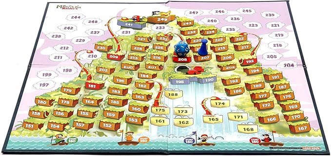 Addition Game - Fun Math Board Game for 7-9 Year Olds Easy Start STEM Toy with Addition of 2 &amp 3 Digit Numbers (Moutain Raiders)