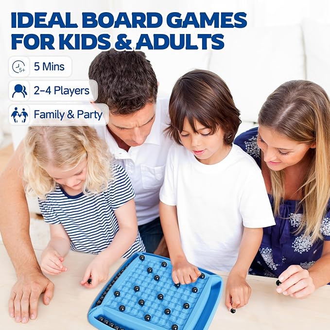 Magnet Game Board Game for Kids 8-12 Magnetic Games for Kids and Adults Family Game Night Gift for Kids Teen Adult 2-4 Players (Blue)