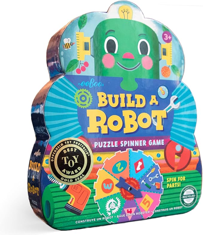 eeBoo Build a Robot Spinner Game Combines Simple Numbers with Fun 3 Years and Up.