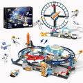 2 in 1 Space Coaster Set - UFO Satellites Space Capsules Buildable Roller Coaster Gift for Boys Girls Kids Ages 6+