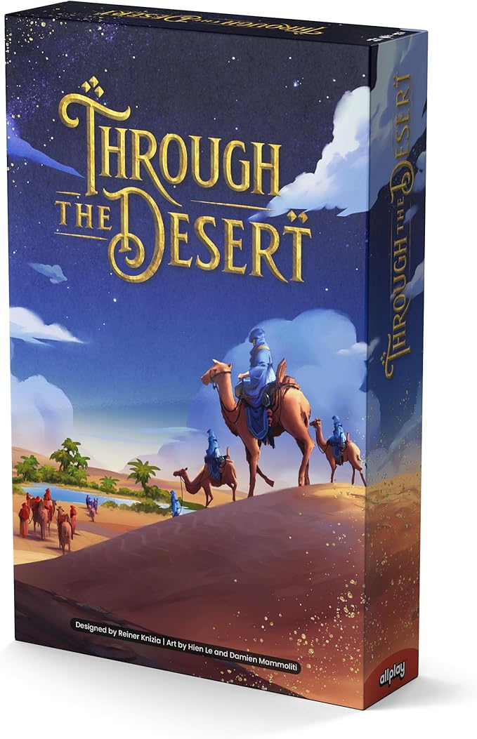 Allplay Through The Desert - Classic Strategy Board Game - Approachable Elegant Tactical - One of The Great Strategy Board Games for Adults - Also Great 2 Player Game