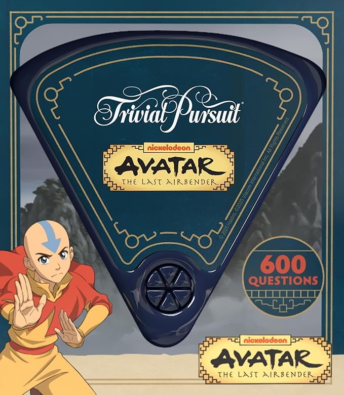 Trivial Pursuit: Avatar The Last Airbender Quick Play Edition Trivia Board Game Test Your Knowledge of Avatar Lore with 600 Questions in 6 Categories Officially Licensed Nickelodeon Merchandise