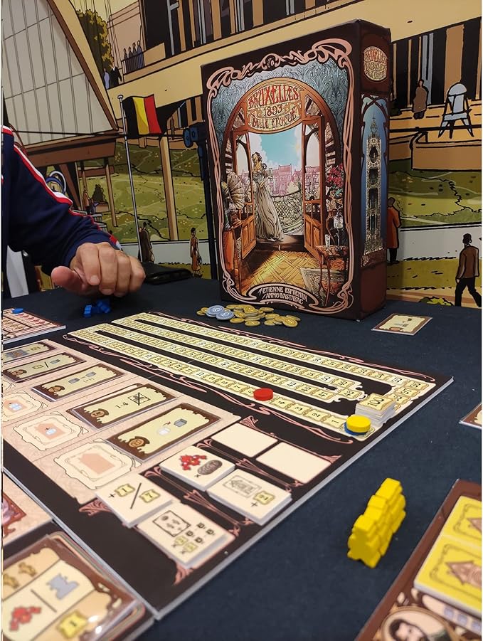Bruxelles 1893 Including Belle Epoque Expansion - Worker Placement &amp Bidding Strategy Board Game Ages 14+ 2-5 Players