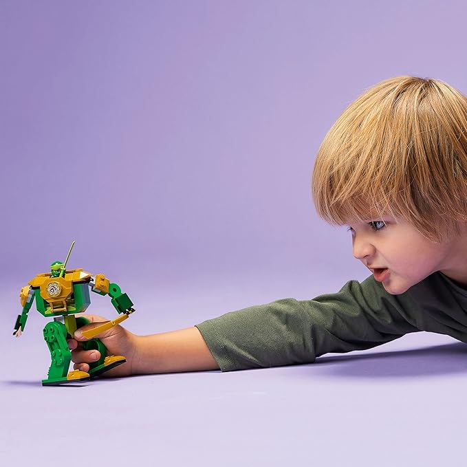 LEGO NINJAGO Lloyd’s Ninja Mech Battle Action Figure Toy 71757 for Kids Boys and Girls Ages 4 Plus with Snake Figure and Minifigure Gifts for Preschoolers