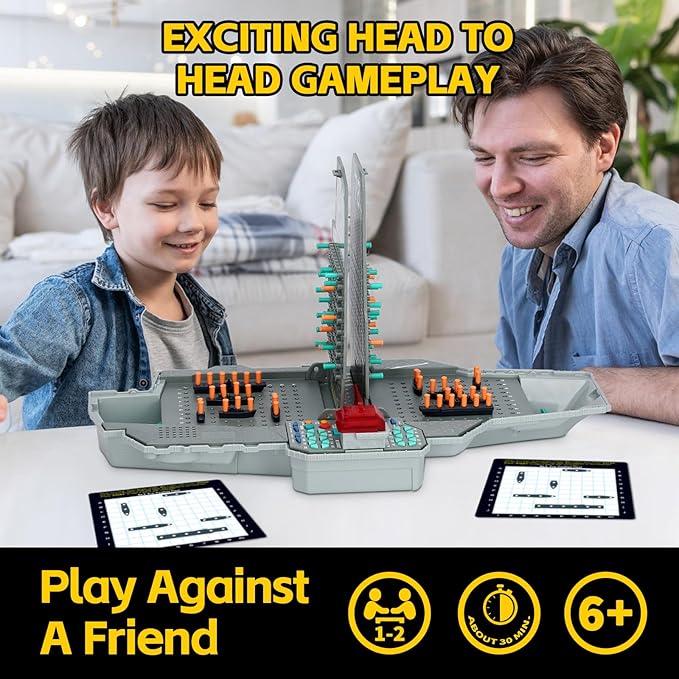 Talking Sea Battle Board Game with Light and Sound Effects Electronic Naval Battle Strategy Game with 200 Preset Ships Layout Logicality Training 1-2 Players Family Board Game (Gray)