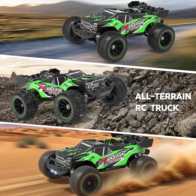1:14 Scale RC Cars for Adults 40+KPH High Speed Remote Control Car RC Truggy 4x4 Off-Road Remote Control Truck All Terrain Waterproof Electric Car for Snow Sand Beach with 2 x 2S Batteries
