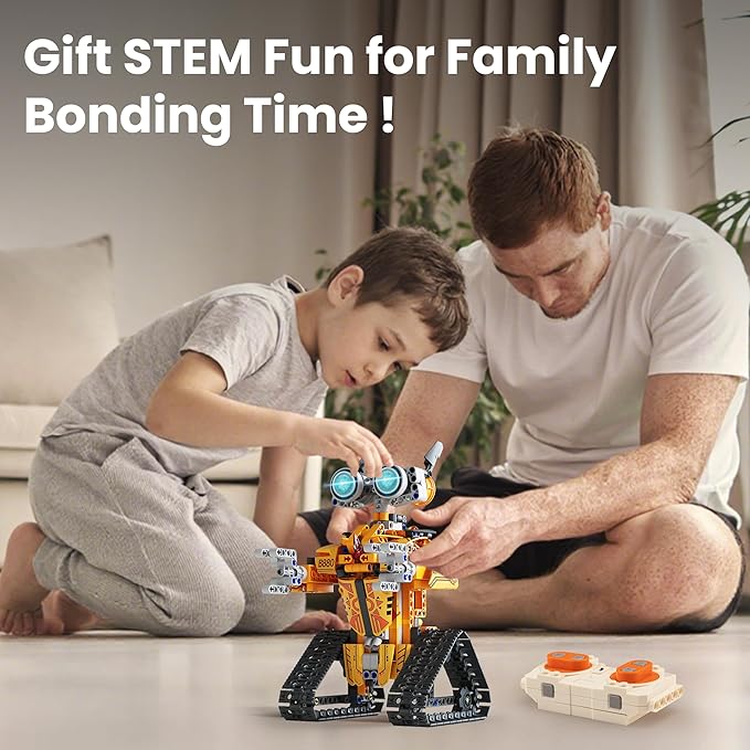Sillbird Robot Building Kit with Remote Control STEM Gifts for Boys Age 8-12 Technic Buildable Coding Robotic Set Birthday Toys for Kids Teens (468 Pieces)
