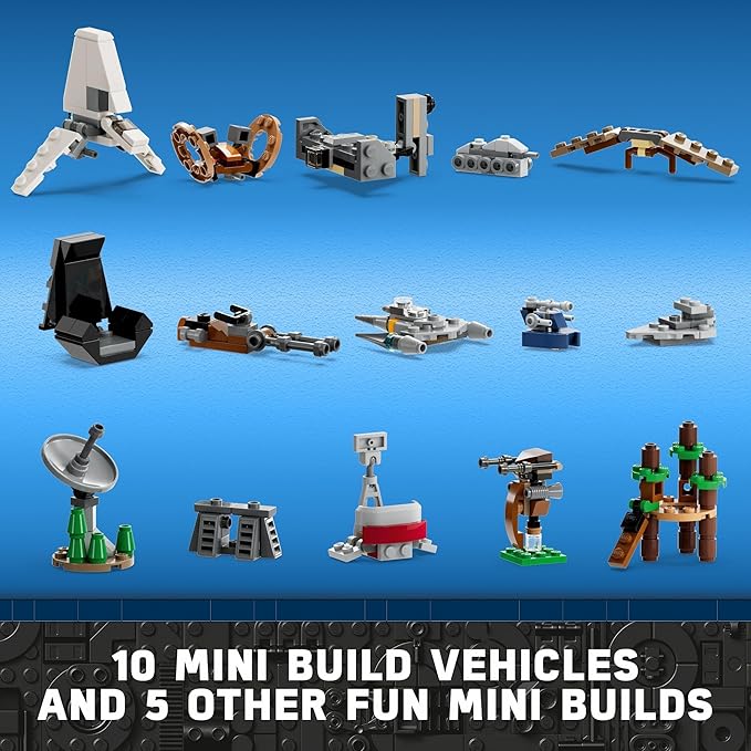 LEGO Star Wars 2023 Advent Calendar 75366 Christmas Holiday Countdown Gift Idea with 9 Star Wars Characters and 15 Mini Building Toys Discover New Experiences and Daily Collectible Surprises