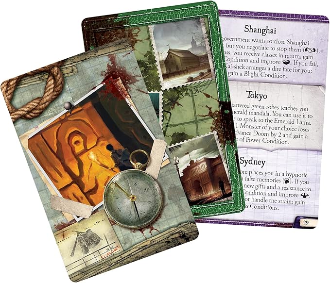 Asmodee Eldritch Horror Signs of Carcosa Board Game EXPANSION - Embrace Madness and Battle the Unspeakable Mystery Game for Adults Ages 14+ 1-8 Players 2-4 Hour Playtime