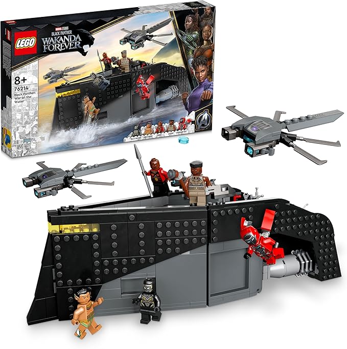 Lego® Super Heroes Marvel Black Panther: War on The Water 76214 Building Toy SetWakanda Forever Super Hero playset for Kids Aged 8+