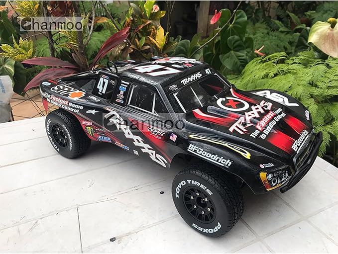 1/10 RC Short Course Truck Tires And Wheels With 12mm 14mm 17mm Hex 113mm 1/8 Rubber Tyres For 1/8 or 1/10 Scale On Road Car HSP Sonic 94102 GT PTG-2 Tamiya TT02 RC Racing Car 4PCS (Black A)