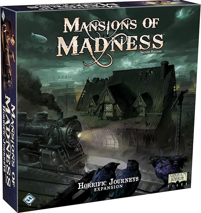 Mansions of Madness Horrific Journeys Expansion - Set Sail for Unimaginable Terror! Cooperative Mystery Game Ages 14+ 1-5 Players 2-3 Hour Playtime Made by Fantasy Flight Games