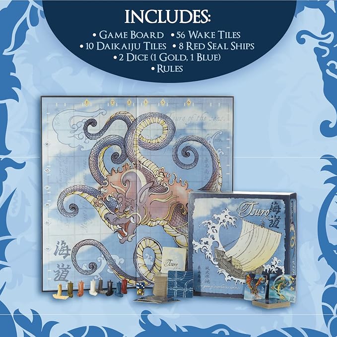 Tsuro of the Seas – Path-Building Strategy Board Game with Sea Monsters | Tile-Laying Adventure for 2–8 Players Ages 8+ | 30–45 Minute Gameplay