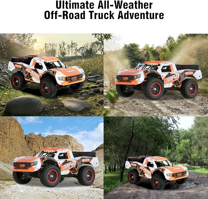 GoolRC 1:14 Scale Brushless RC Trucks 2.4G 4WD High Speed 70 KMH Fast RC Cars All Terrain Electric Off-Road Remote Control Truck with 3 Batteries Hobby RC Car Gifts for Adults