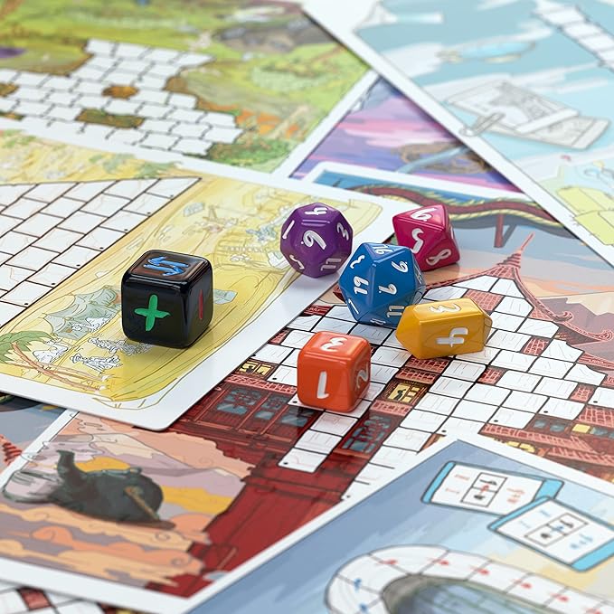 Roll to The Top - Journeys Base Game - Roll-and-Write Baord Game - 1 to 6 Players - 20 Minutes Play Time (Roll to The Top: Journeys (Base Game))