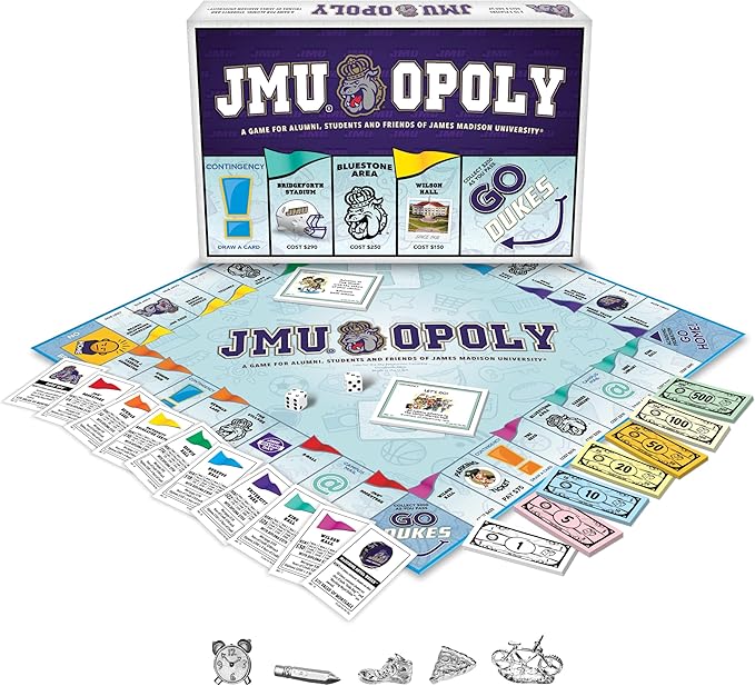 Late For The Sky: JMU-Opoly - James Madison University Themed Family Board Game Opoly-Style Traditional Play Or 1 Hr Version Ages 8+ 2-5 Players