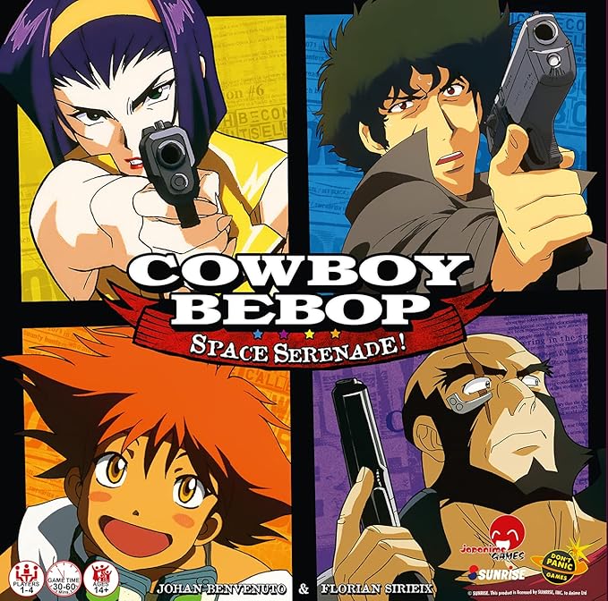 Japanime Games Cowboy Bebop: Space Serenade | from The Creator of Harmonies | Cooperate to Take Down Vicious | 1-4 Players | Ages 14+ | 30-90 Min Play Time