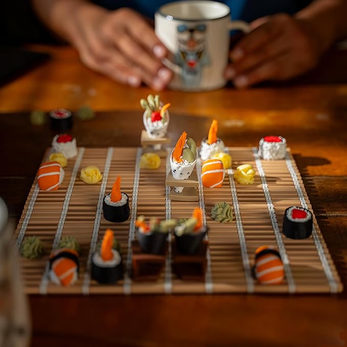 Sushi Chess Set - Sushi Themed Chess Set - 3D Printed Sushi Chess Board Sushi Board Game with Folding Board for Strategy Enthusiast and Family Strategy Game