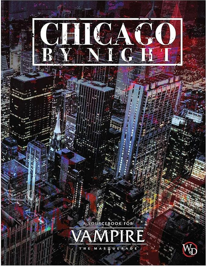 Renegade Game Studios Vampire: The Masquerade 5th Edition Chicago by Night Sourcebook for RPG Tabletop Gaming Lasombra Expansion with Oblivion Discipline Rules