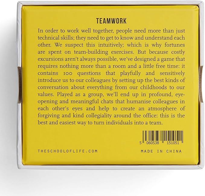 The School of Life - Teamwork Game - 100 Cards and Exercises to Build Better Team Dynamics