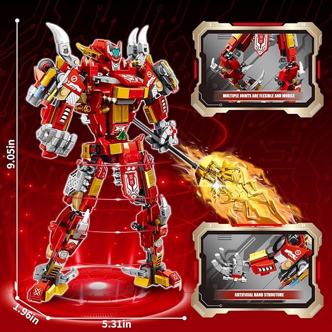 STEM 2 in1 Tyrannosaurus Dinosaur Building Kits Compatible with Dinosaur Set Transforming Mech Robot Building Sets for Adults Educational Gift Toy for Kids Boys 6-10 (504 PCS)