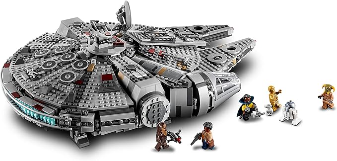 LEGO Star Wars Millennium Falcon 75257 Building Set - Starship Model with Finn Chewbacca Lando Calrissian Boolio C-3PO R2-D2 and D-O Minifigures The Rise of Skywalker Movie Collection
