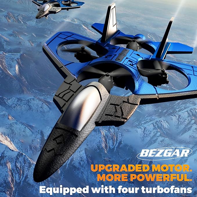 BEZGAR RC Plane丨Mini Drone Remote Control Airplane for Adults &amp Kids 360° Flip Fighter Jet Toys Foam F22 Raptor Stunt Planes with 2 Batterys Airplane Toy Gifts
