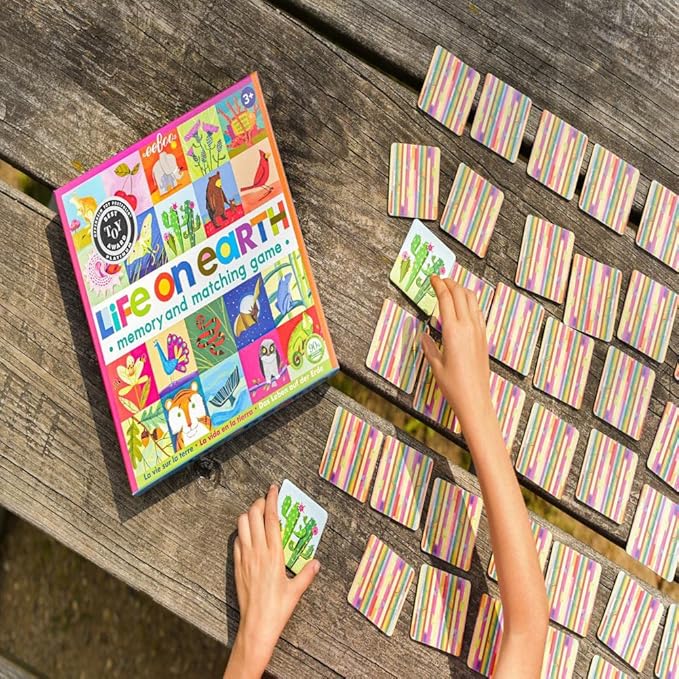 eeBoo: Memory and Matching Game - Life on Earth- 24 Pairs Develops Recognition Concentration Memory &amp Vocabulary Skills Age 3+