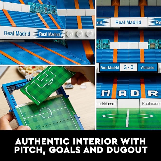 LEGO Icons Real Madrid Santiago Bernabéu Stadium 10299 Building Set - Soccer Field and Model Building Kit for Adults Home and Office Collectible Decor Piece Great Gift Idea for Sports Fans