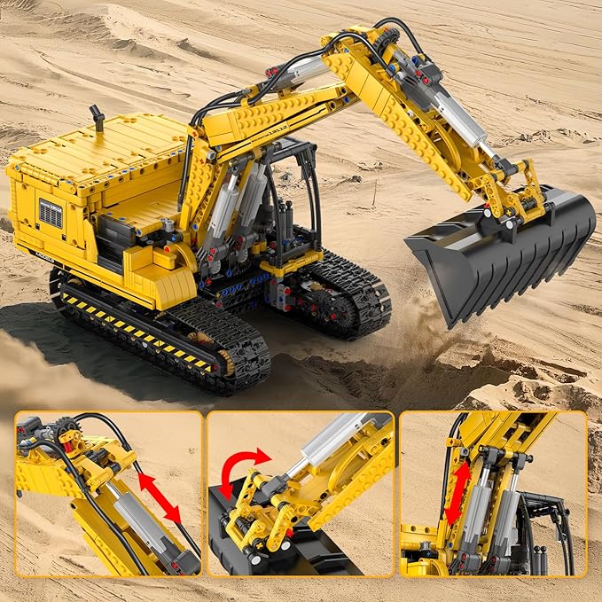 Mould King RC Construction Excavator Building Sets 13112 Engineering Model Kits with APP Remote Control STEM Construction Vehicle Sets for Adults &amp Teens 14+ (2169 Pcs)