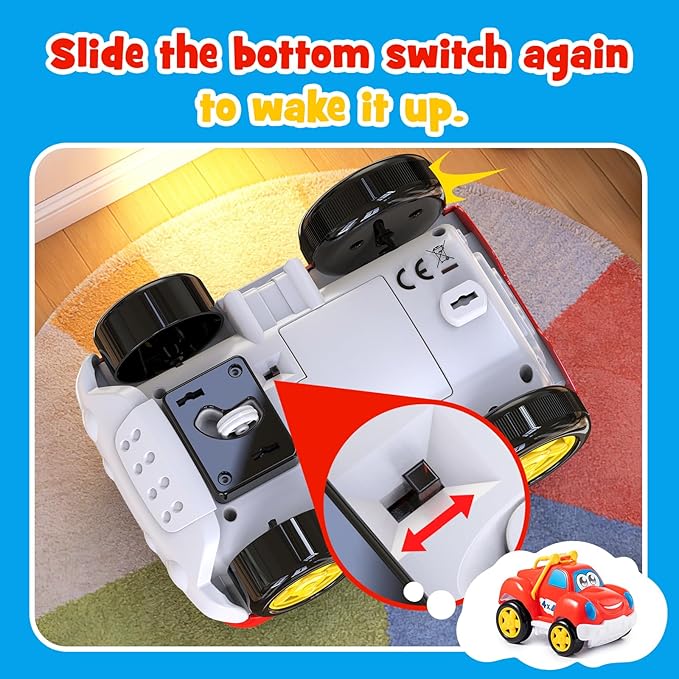 Toddler Remote Control Car Pickup Truck Toy for Kid Cartoon RC Vehicle for Toddlers 1-3 Durable Construction for Boys &amp Girls