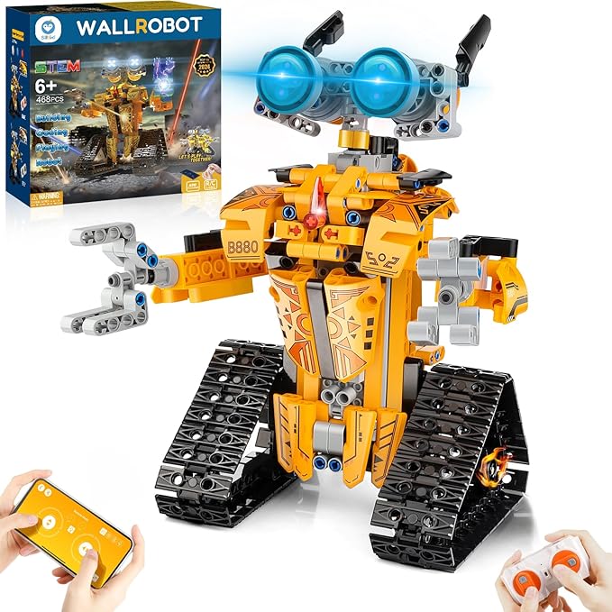 Sillbird Robot Building Kit with Remote Control STEM Gifts for Boys Age 8-12 Technic Buildable Coding Robotic Set Birthday Toys for Kids Teens (468 Pieces)