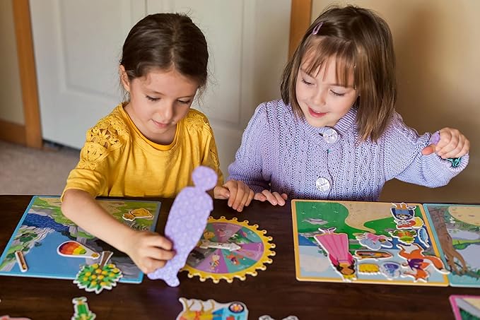 eeBoo: Fairytale Spinner Collect The Elements &amp Tell a Story Create Your Own Story as You Play for 2 to 4 Players for Ages 5 and up