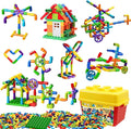 burgkidz STEM Learning Pipe Tube Construction Building Blocks Sensory Toys with Wheels Baseplate for All Ages Kids Boys Girls 188 Pcs
