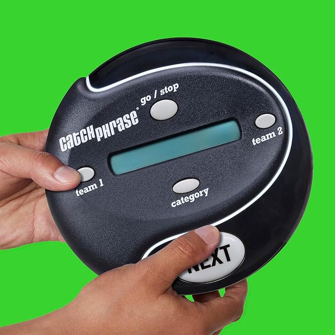 Hasbro Gaming Catch Phrase Electronic Game | Fun Active Handheld Party Games for Adults Teens and Kids | 4 or More Players 2 Teams | Portable Summer Travel Activities | Ages 12+ (Amazon Exclusive)