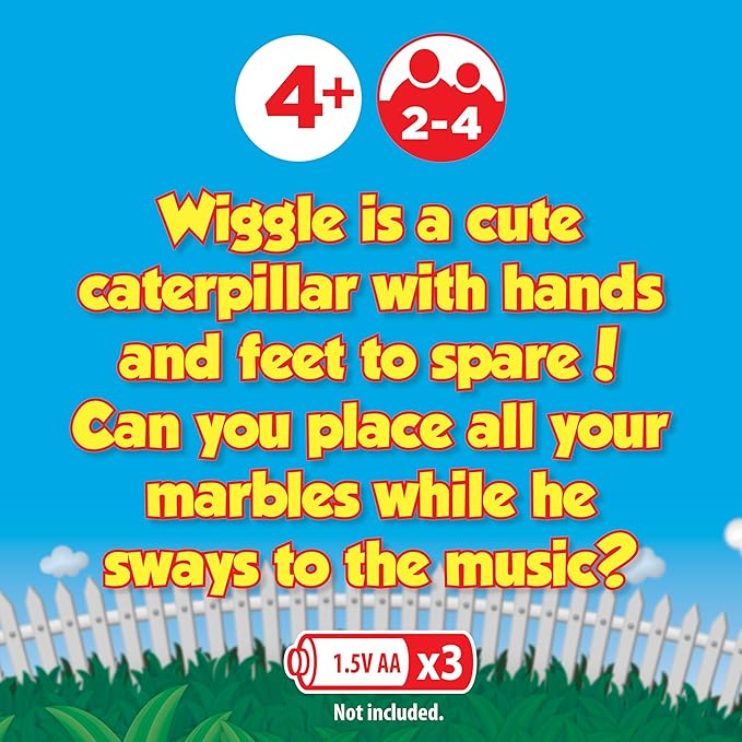 Giggle Wiggle Board Games for Kids Family Game Night Hand-Eye Coordination Preschool Games The Wiggle Race to Get Your Marbles to The Top Game Ages 4+ Batteries Not Included