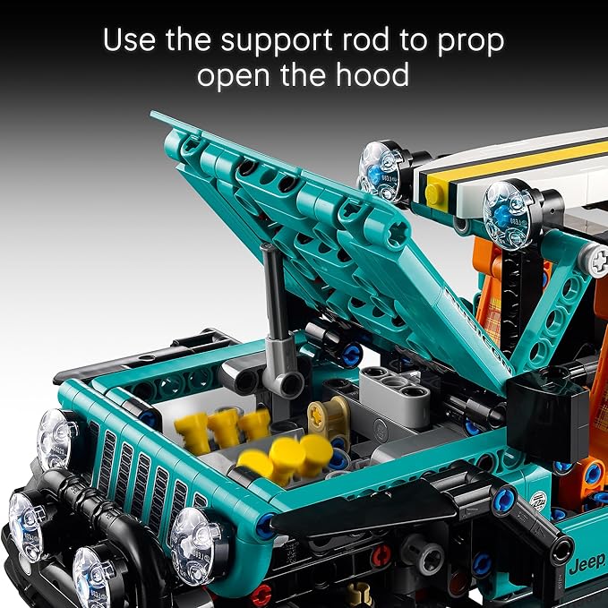LEGO Technic Jeep Wrangler Rubicon SUV - Building Toy for Boys &amp Girls Ages 10+ - Model Car Kit with Detailed Features - Display Set for Bedroom Decor - Gift for Birthdays - 42227