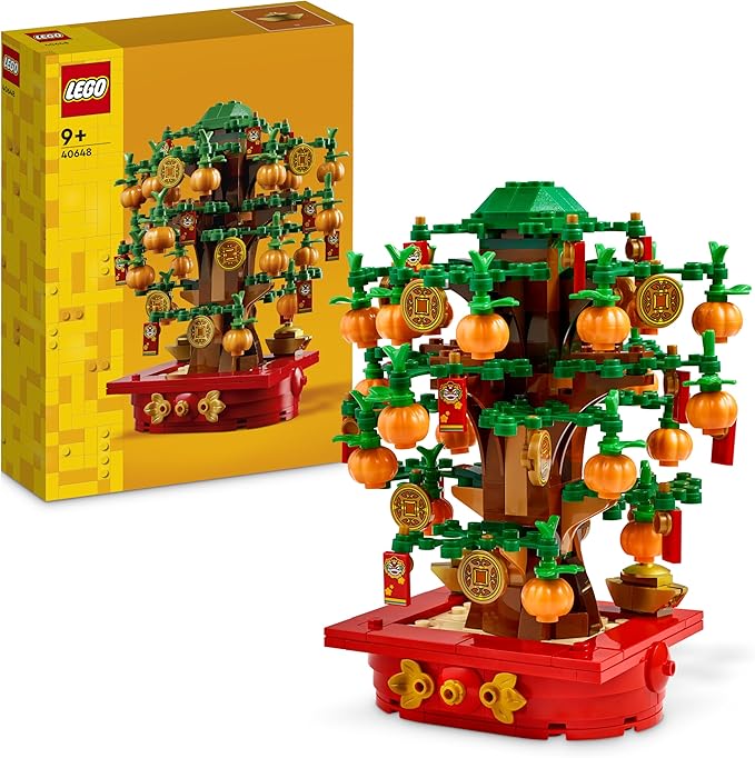 LEGO Money Tree Building Kit for Kids Aged 9 Plus Lunar New Year Gift for Boys and Girls Sparks Pretend Play Seasonal Decor 40648