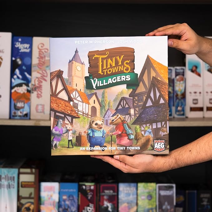 AEG Tiny Towns: Villagers Expansion | Talented Creatures Have Come to Visit | Adds Villagers New Buildings &amp Monuments | 1-6 Players | Ages 14+