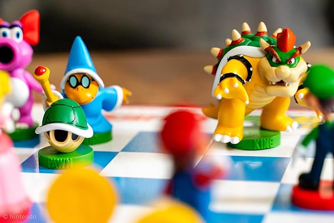 Super Mario Chess Set 32 Custom Sculpt Game Pieces Including Iconic Characters: Mario Luigi Peach Toad Bowser Super Mario Themed Chess Game