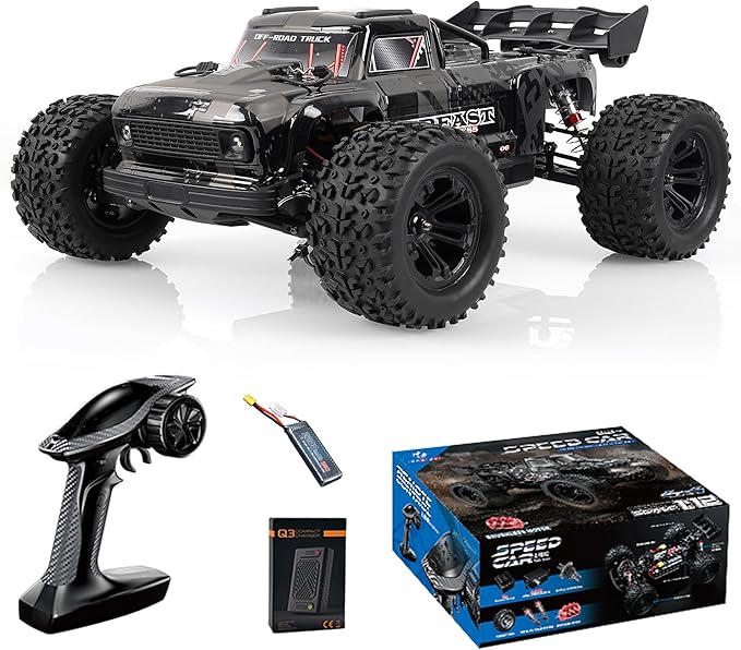 1/12 Brushless Fast RC Car for Adults 4WD Electric Off-Road RC Monster Truck 60KM/H High Speed RC Car W/Hobbywing ESC Flysky FS-G4P 3S Lipo for Hobby RTR Toy Gifts